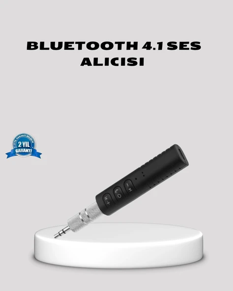 Bluetooth 4.1 Müzik Alıcısı 3.5mm Aux Girişli Mini Kablosuz Adaptör ürün görseli 1