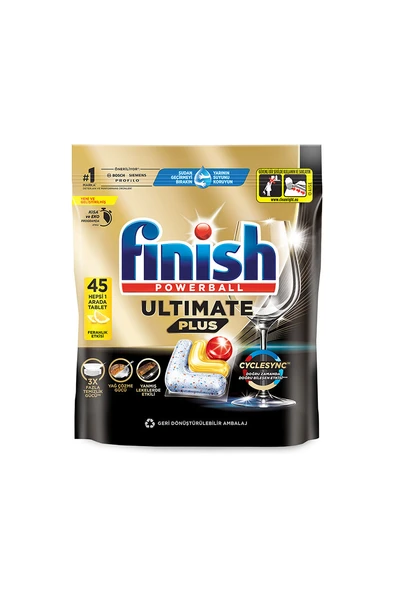 2 ADET Finish Tablet Ultimate Plus 45'li Limon ürün görseli 1