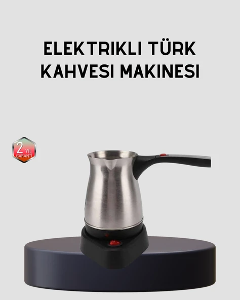 Elektrikli Türk Kahvesi Cezvesi 800w Kablosuz Döner Tabanlı ürün görseli 1