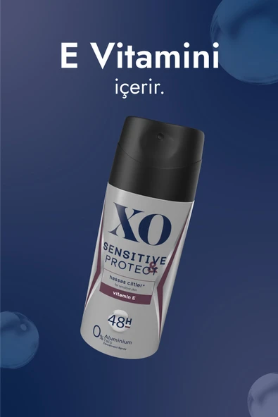 3 ADET Xo Deodorant Erkek 150ml Sensitive Protect - Resim 2