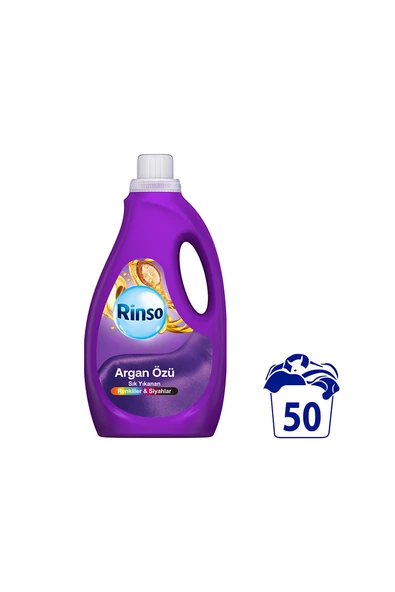 2 ADET Rinso Sıvı Bakım Deterjanı Argan Özü 50 Yıkama 2500 ml ürün görseli 1