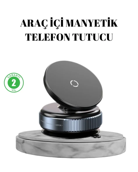 Vakumlu Vantuzlu Mıknatıslı Telefon Tutucu 360 Derece Döner ürün görseli 1