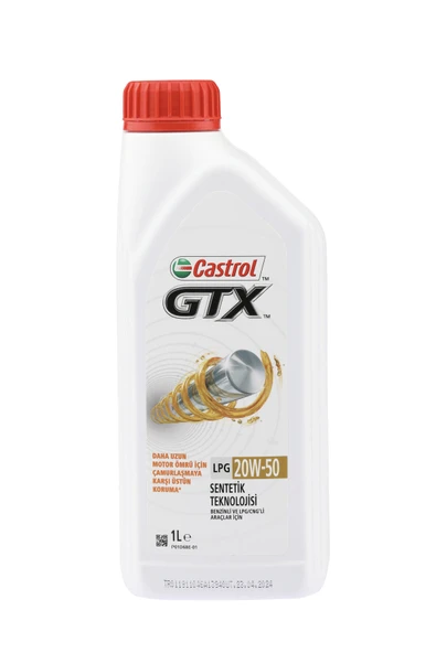 2 ADET Castrol Gtx 20W/50 Motor Yağı 1.L ürün görseli 1