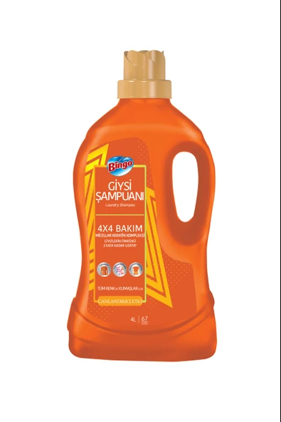 Bingo Sıvı Giysi Şampuanı Canlandırıcı Etki 67 Yıkama 4000 ml ürün görseli 1