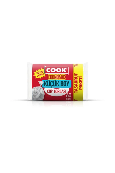 Cook Ekonomik Küçük Çöp Torbası Şeffaf (40 cm x 47 cm) 60 Yaprak ürün görseli 1