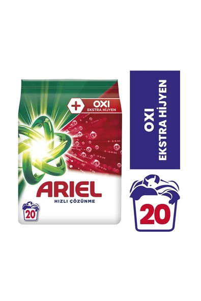 3 ADET Ariel Oxi Toz Deterjan 3 kg Beyazlar ürün görseli 1