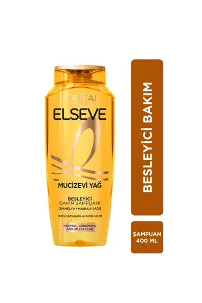 2 ADET Elseve Mucizevi Yağ Besleyici Bakım Şampuanı 400 ml ürün görseli 1