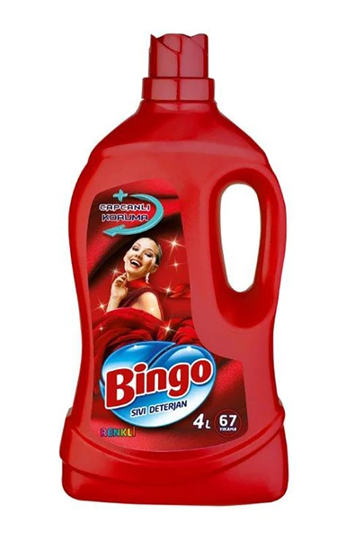 Bingo Sıvı Bakım Deterjanı Renkliler 67 Yıkama 4000 ml ürün görseli 1