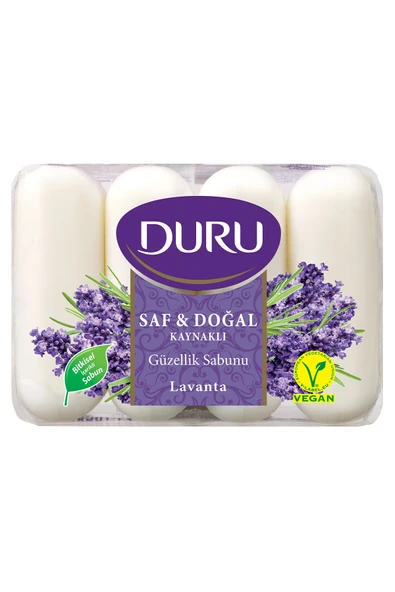 3 ADET Duru Güzellik Sabunu Saf&Doğal 4x70 g Lavanta ürün görseli 1