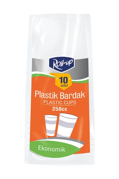 2 ADET Roll-up Plastik Bardak 250 cc 10 lu ürün görseli 1