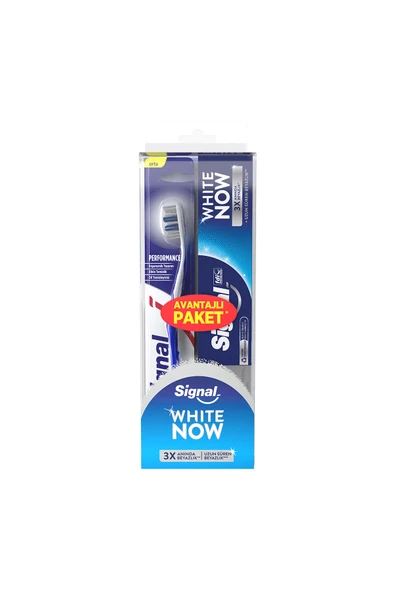 4 ADET   Signal Diş Macunu White Now 75 Ml +Performans Diş Fırçası ürün görseli 1
