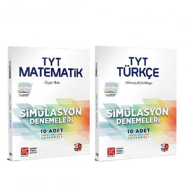 3D Yayınları TYT Matematik ve Türkçe Deneme Seti 2 Kitap ürün görseli 1