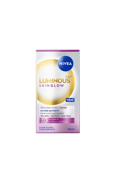 4 ADET   Nivea Luminous630 Skin Glow Peeling Etkili Tonik 100 ml ürün görseli 1