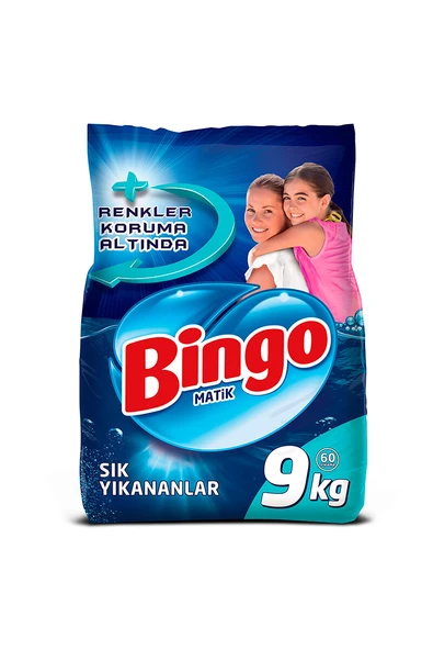 4 ADET   Bingo Çamaşır Deterjanı 9 Kg Sık Yıkananlar ürün görseli 1