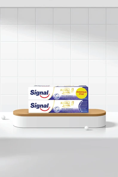 4 ADET   Signal Diş Macunu Komple Bakım 8 Etki 2x75 ml ürün görseli 1