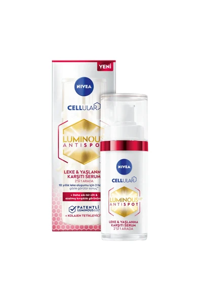 4 ADET   Nivea Lominous Yaşlanma ve Leke Karşıtı Serum 30 ml ürün görseli 1