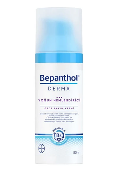 4 ADET   Bepanthol Derma Yoğun Nemlendirici Gece Bakım Kremi 50 ml ürün görseli 1