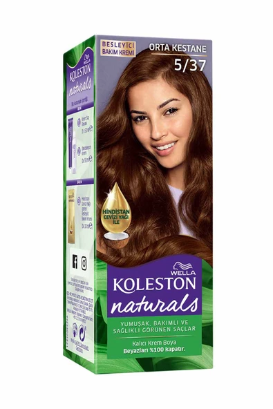 4 ADET   Koleston Naturals Saç Boyası 5/37 ürün görseli 1