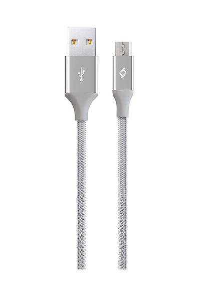 4 ADET   T-tec Alumıcable Type-C Kablo Gumus - Resim 2