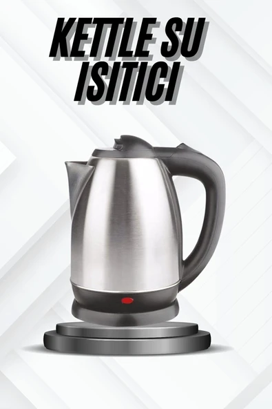 Kettle Su Isıtıcı C F Priz Uyumlu 220 - 240 V Paslanmaz Çelik Kablolu ürün görseli 1