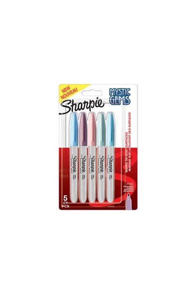 4 ADET   Sharpie Mystic Gems 5lü Blister Yeni Renkler ürün görseli 1