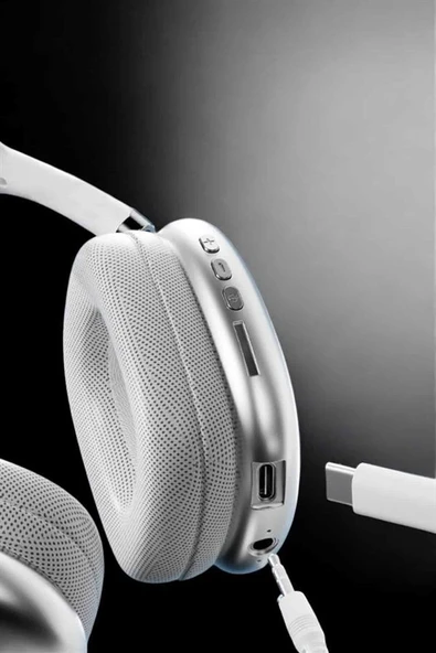 P9 Air Max Kablosuz 5.0 Mikrofonlu Bluetooth Kulaklık Beyaz Yüksek Ses Kaliteli ürün görseli 1