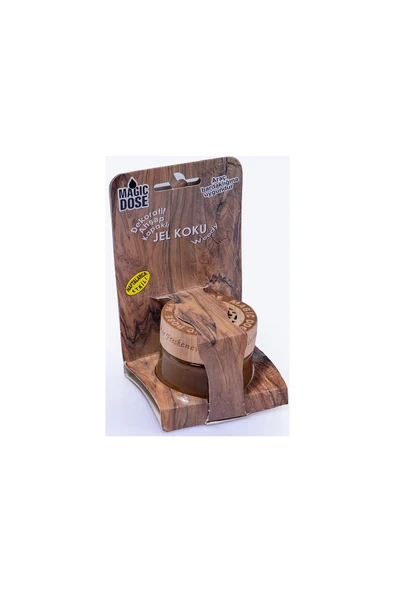 4 ADET   Magic Dose Dekoratif Ahşap Kapaklı Jel Koku 50ml - Odunsu ürün görseli 1