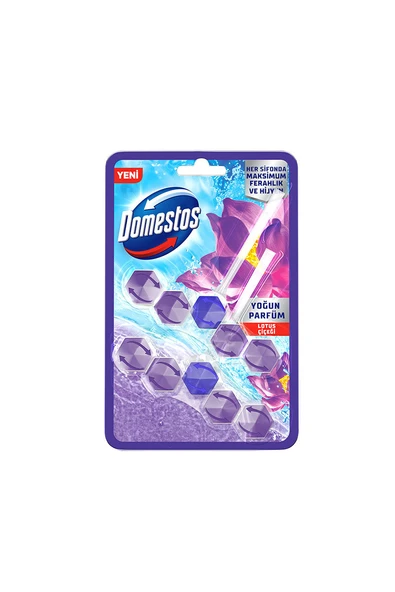 4 ADET   Domestos Wc Temizleyici Blok 2x5'li Güç Lotus ürün görseli 1