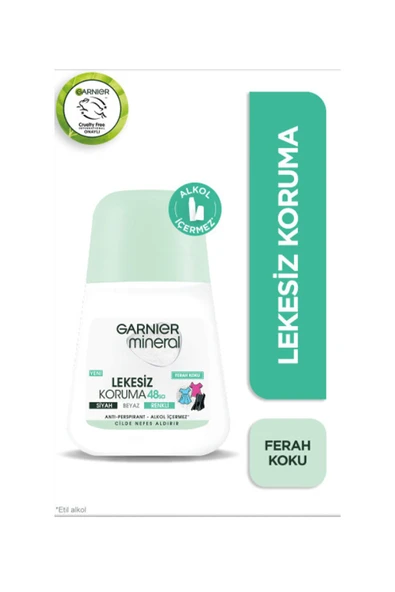4 ADET   Garnier Mineral Roll-On Lekesiz Koruma Kadın 50 ml ürün görseli 1