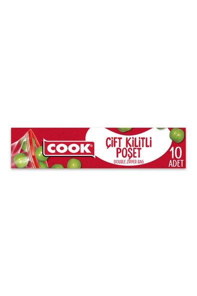 4 ADET   Cook Kilitli Buzdolabı Poşeti 19X25 cm 10 Adet ürün görseli 1
