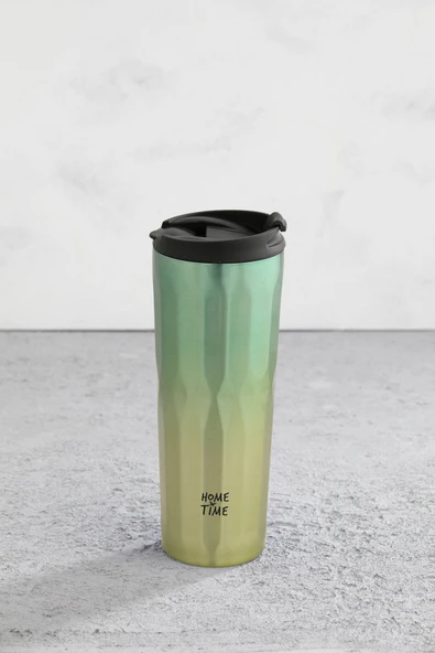 4 ADET   Hometime Diamond Termos Bardak 500ml Gold Yeşil ürün görseli 1