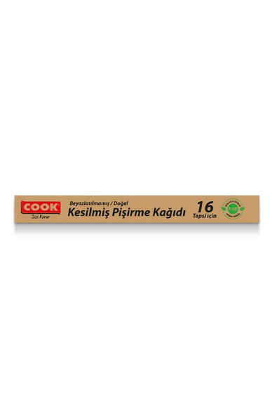 4 ADET   Cook Kesilmiş Pişirme Kağıdı Doğal 16'lı ürün görseli 1