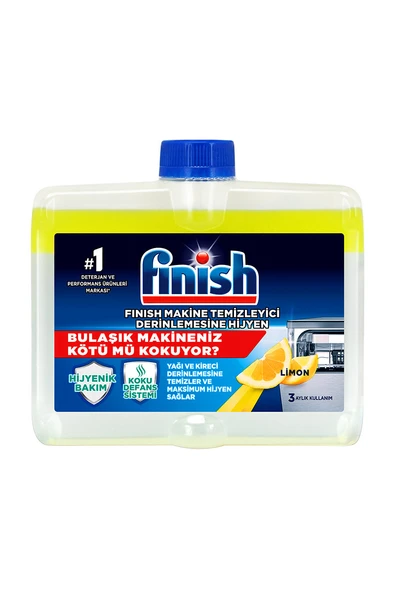 4 ADET   Finish Bulaşık Makinesi Temizleyici 250 ml Limon ürün görseli 1