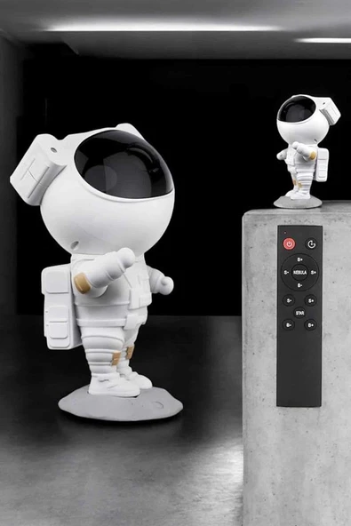 Çocuklara Özel Projeksiyon Astronot Lamba Speaker Sevimli - Resim 3