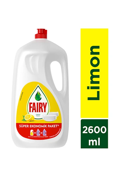 4 ADET   Fairy Sıvı Bulaşık Deterjanı 2,6 l Limon ürün görseli 1