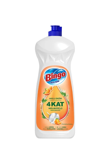 4 ADET   Bingo Elde Bulaşık Deterjanı 1500 ml Mandalina - Resim 2