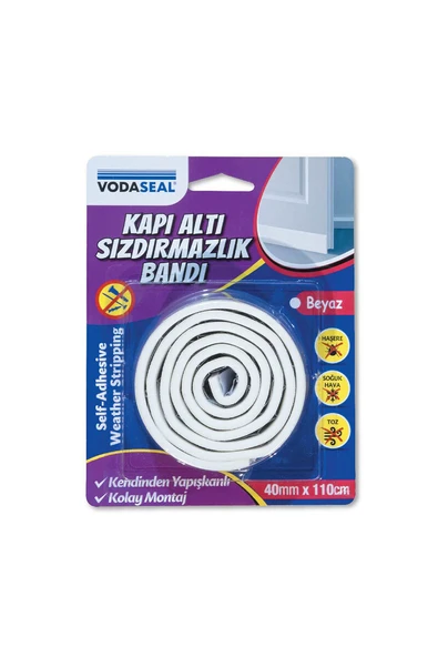 4 ADET   Vodaseal Kapı Altı Sızdırmazlık Bandı 40mmx110cm Beyaz ürün görseli 1