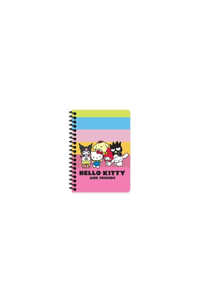 3 ADET  Hello Kitty and Friends A6 80 Yp.Çizgili Spiralli Bloknot ürün görseli 1