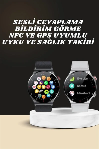 Akıllı Saat Çoklu Kordon Seçeneği Amoled Ekran Çok Fonksiyonlu Bluetooth Bağlantılı ürün görseli 1