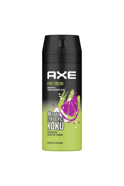 4 ADET   Axe Epic Fresh Deodorant 150 ml - Resim 2