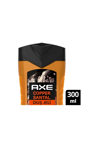 4 ADET   Axe Duş Jeli 3in1 Copper Santal 300 ml - Resim 2