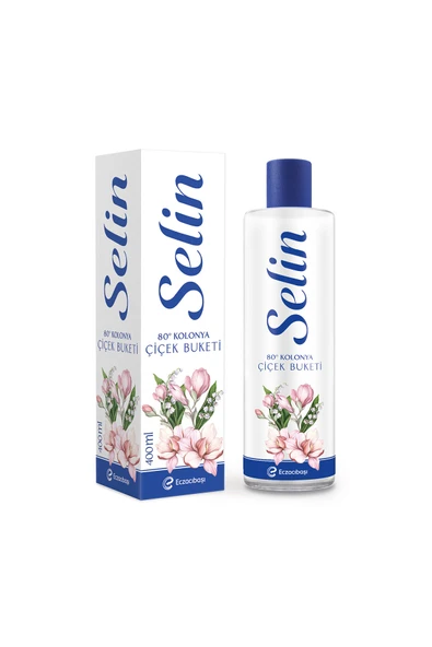 4 ADET   Selin Kolonya Çiçek Buketi Pet Şişe 400 ml ürün görseli 1