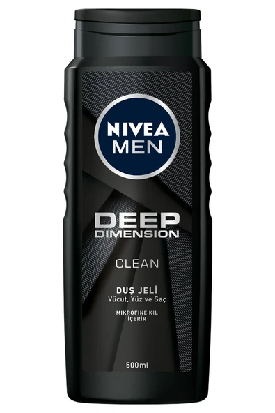 4 ADET   Nivea Men Duş Jeli Deep 500 ml - Resim 2