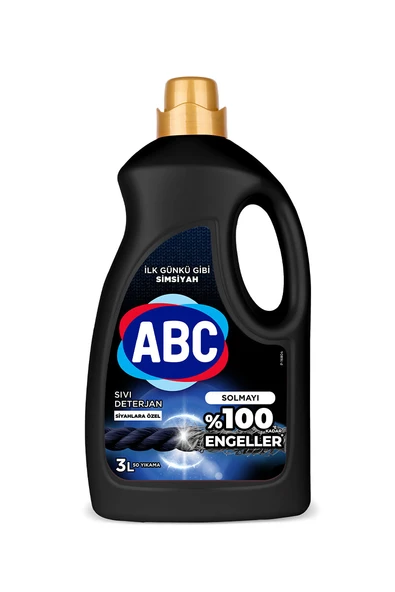 3 ADET  Abc Sıvı Bakım Deterjanı Siyahlar 50 Yıkama 3000 ml ürün görseli 1