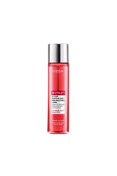 4 ADET   L'Oréal Paris Revitalift %5 Saf Glikolik Asit Peeling Etkili Tonik 180ml ürün görseli 1