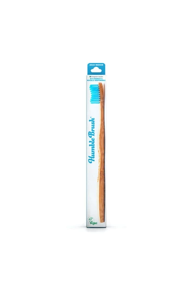 3 ADET  Humble Brush Yetişkin Diş Fırçası Medium Mavi ürün görseli 1