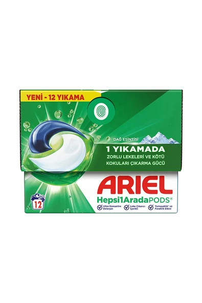 3 ADET  Ariel Pods Kapsül Çamaşır Deterjanı Baz 12'li ürün görseli 1
