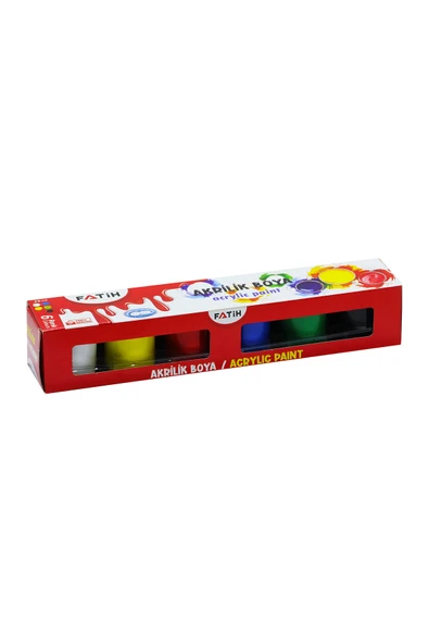 3 ADET  Fatih Akrilik Boya 25ml 6'lı ü - Resim 2