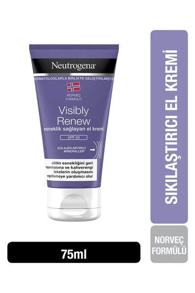 4 ADET   Neutrogena El Kremi Visibly Renew Spf20 75 ml ürün görseli 1