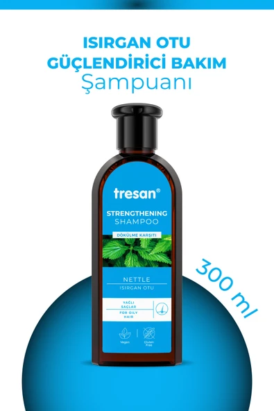 3 ADET  Tresan Şampuan 300 ml Dökülme Karşıtı Isırgan Otu Güçlendirici - Yağlı Saçlar İçin ürün görseli 1
